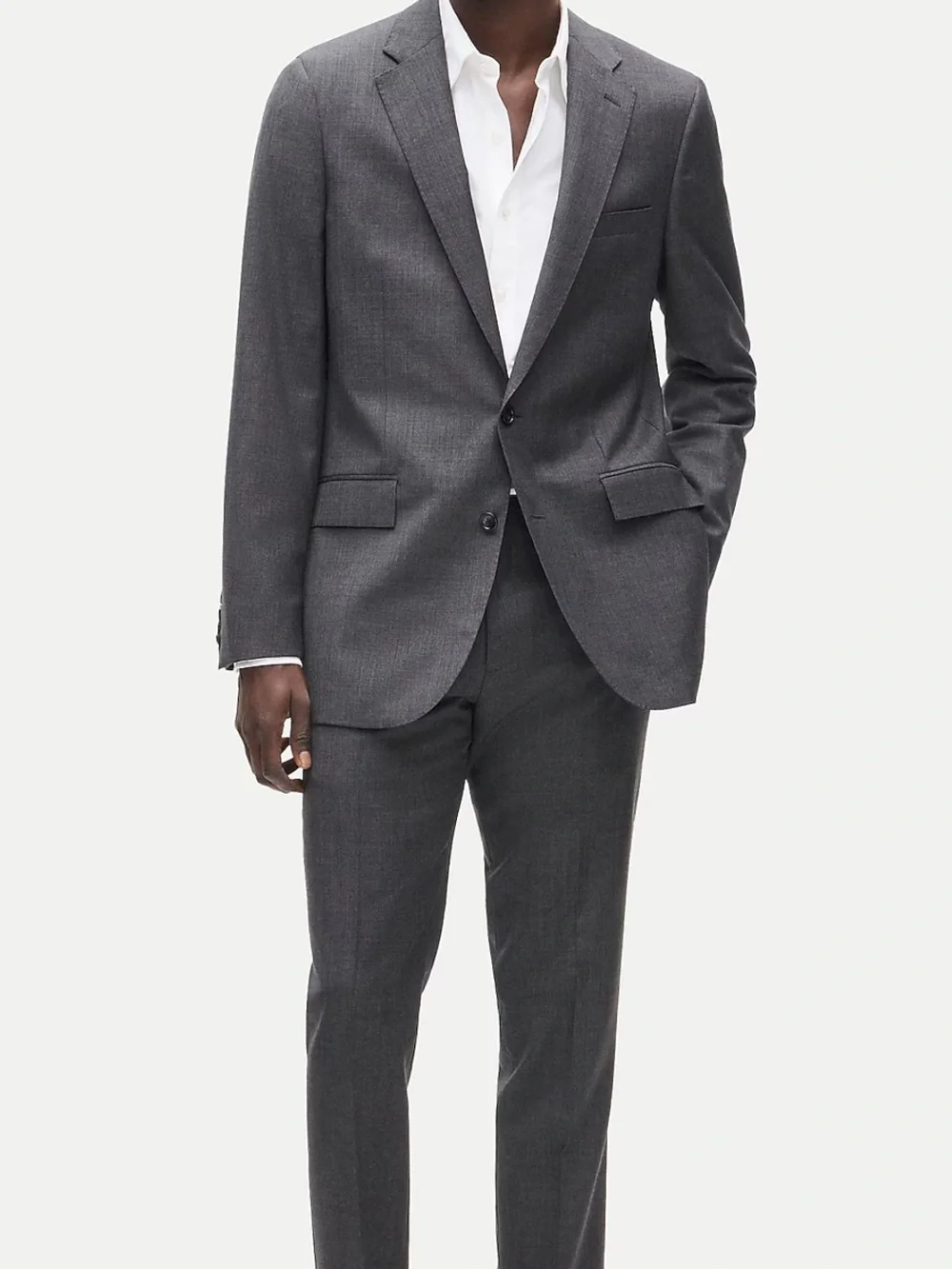 NWT J Crew Ludlow Charcoal Gray Two-Piece Suit Jacket & Trousers. Size 38R.
